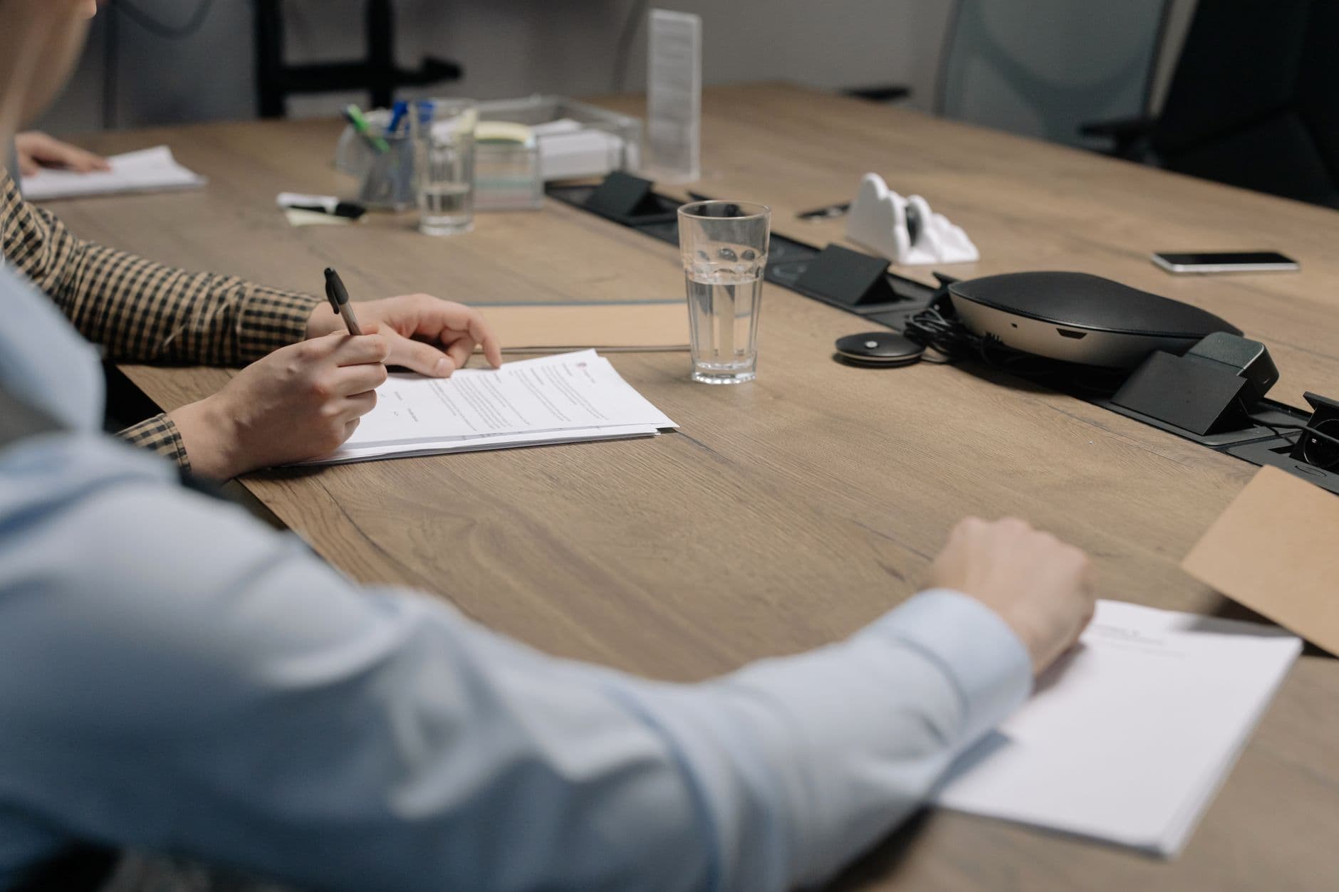 Trust accounting statements and fiduciary reports organized on a desk